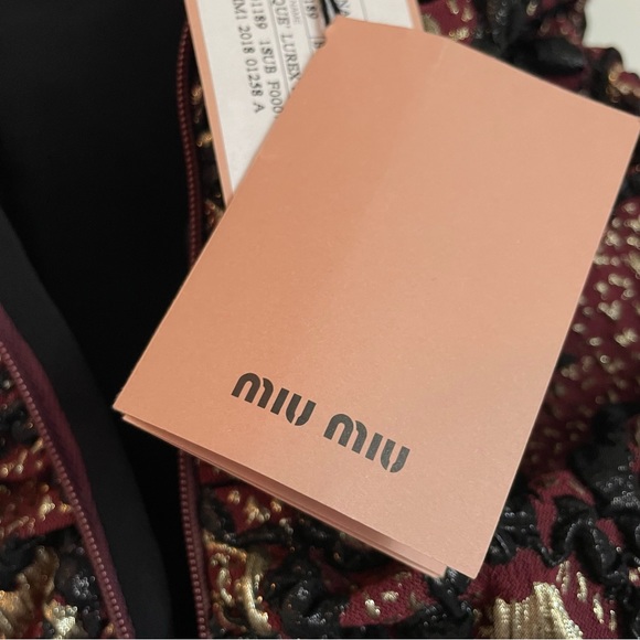 NWT MIU MIU Rare 2018 Runway Gonna Lurex Metallic Dress Bordeaux - EU38 (US8) - Picture 8 of 15